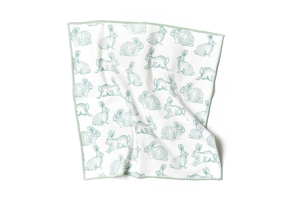 Overhead View of Crumpled Napkin Speckled Rabbit Napkin Showcasing Texture and Personality