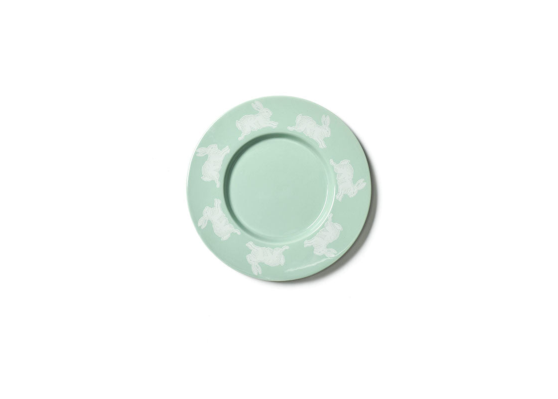 Overhead View of Speckled Rabbit Rimmed Salad Plate