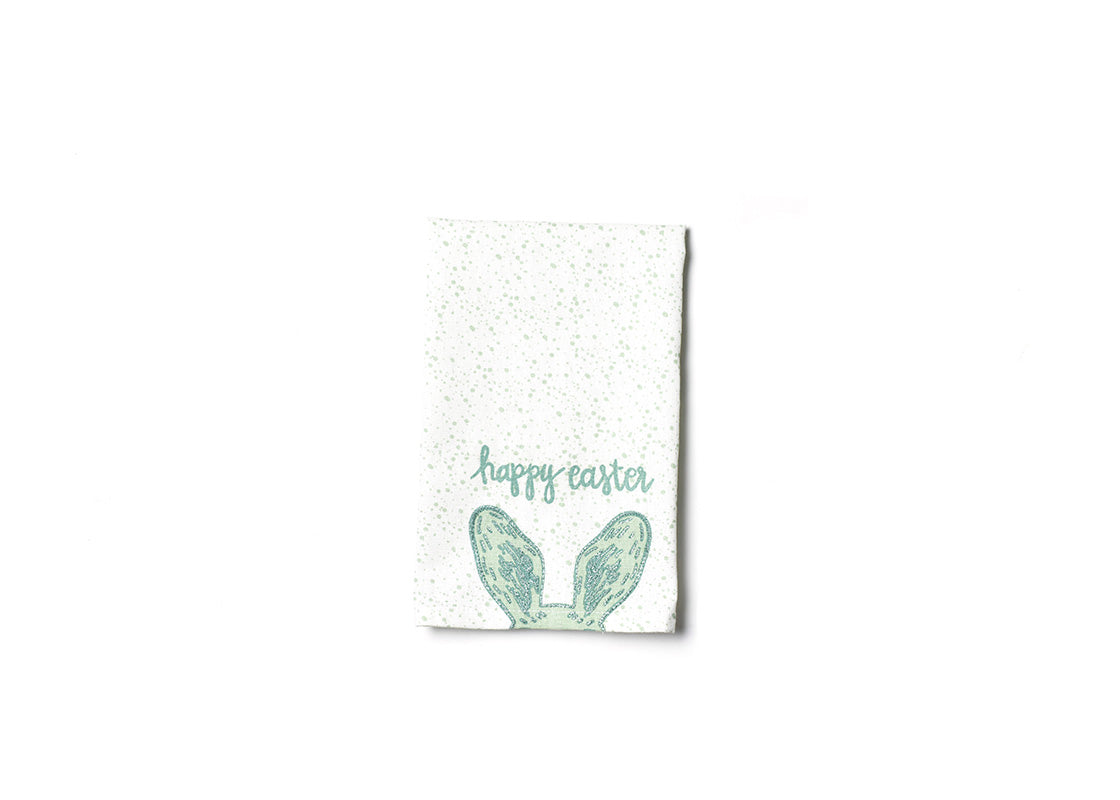 Overhead View of Speckled Rabbit Ears Medium Hand Towel Showing Design when Folded