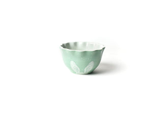 Speckled Rabbit Ears Ruffle Appetizer Bowl