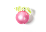 Personalization Available on the Back Side of For This Child Pink Glass Ornament