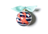 Glass Ornament Colorful Lobster Design with Mint Green Bow