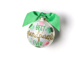 Gold Sparkle Writing Best Grandparents Ever Glass Ornament