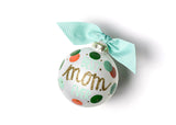 Sparkle Gold Writing Best Mom Ever Ornament