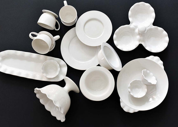 Signature White Collection Including Rimmed Dinner Plate