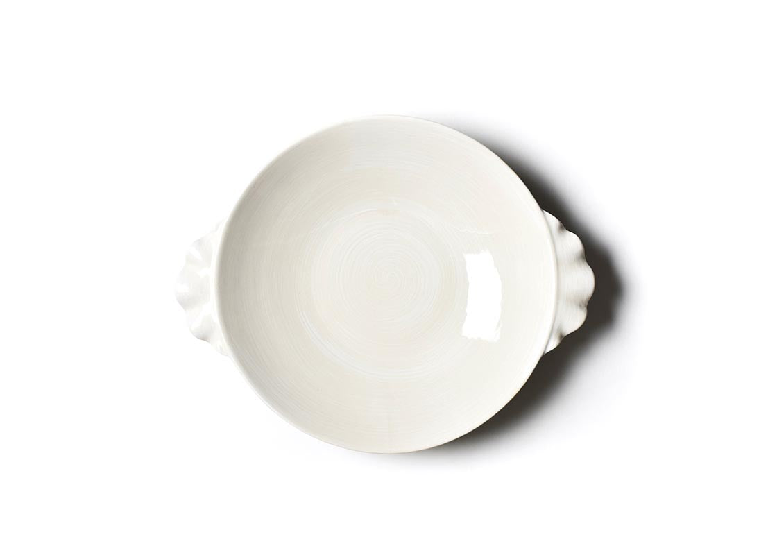 Signature White Ruffle Pasta Bowl