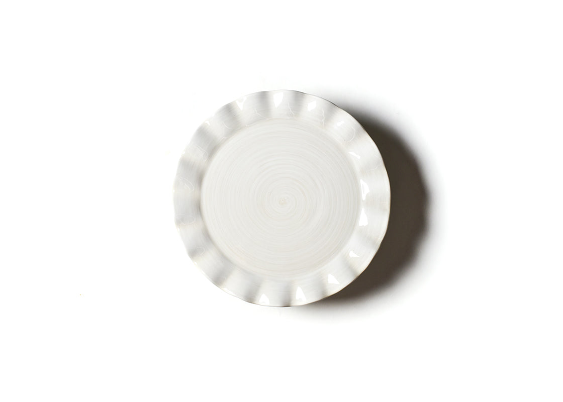 Overhead View of Signature White Small Cake Stand Showcasing Design Details