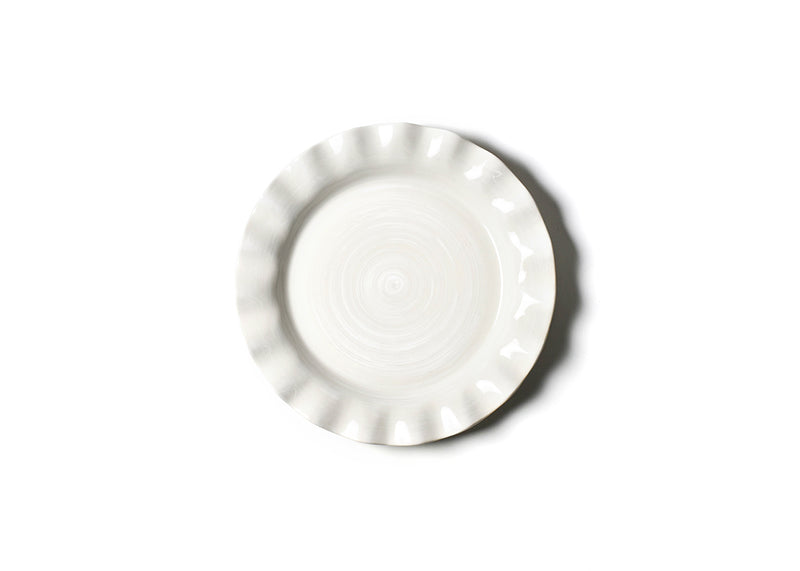 Signature White Ruffle Dinner Plate | Coton Colors