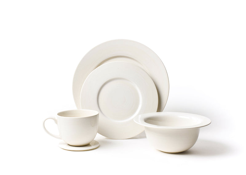 Signature White Rimmed 4 Piece Place Setting 