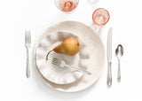 Signature White Ruffle Salad Plate Coordinates with Other Coton Colors Dinnerware