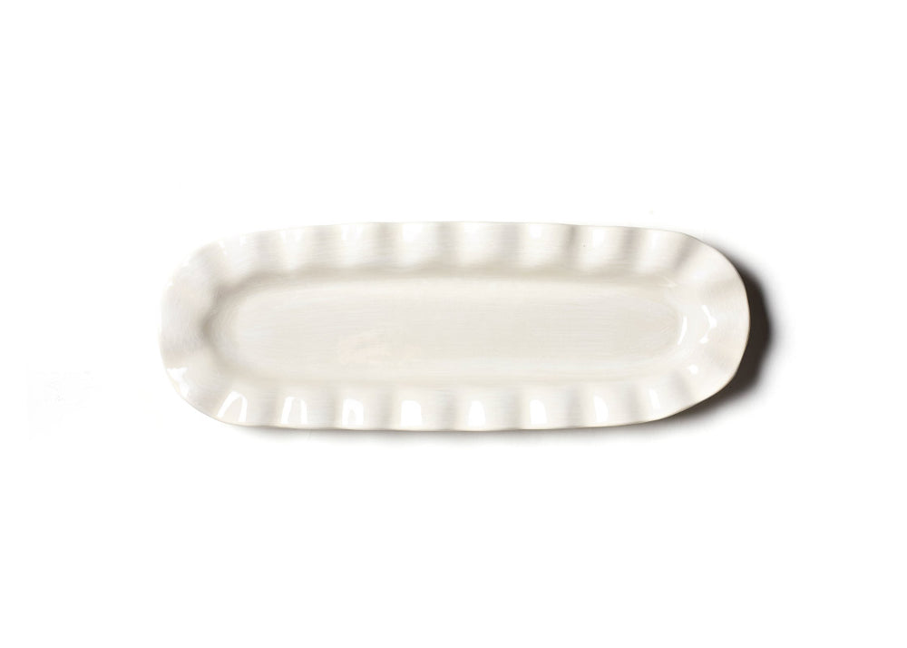 Plastic Ruffle Tray Signature White Ruffle Skinny Tray | Coton Colors