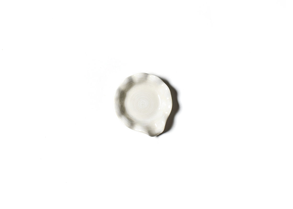 Overhead View of Signature White Ruffle Spoon Rest