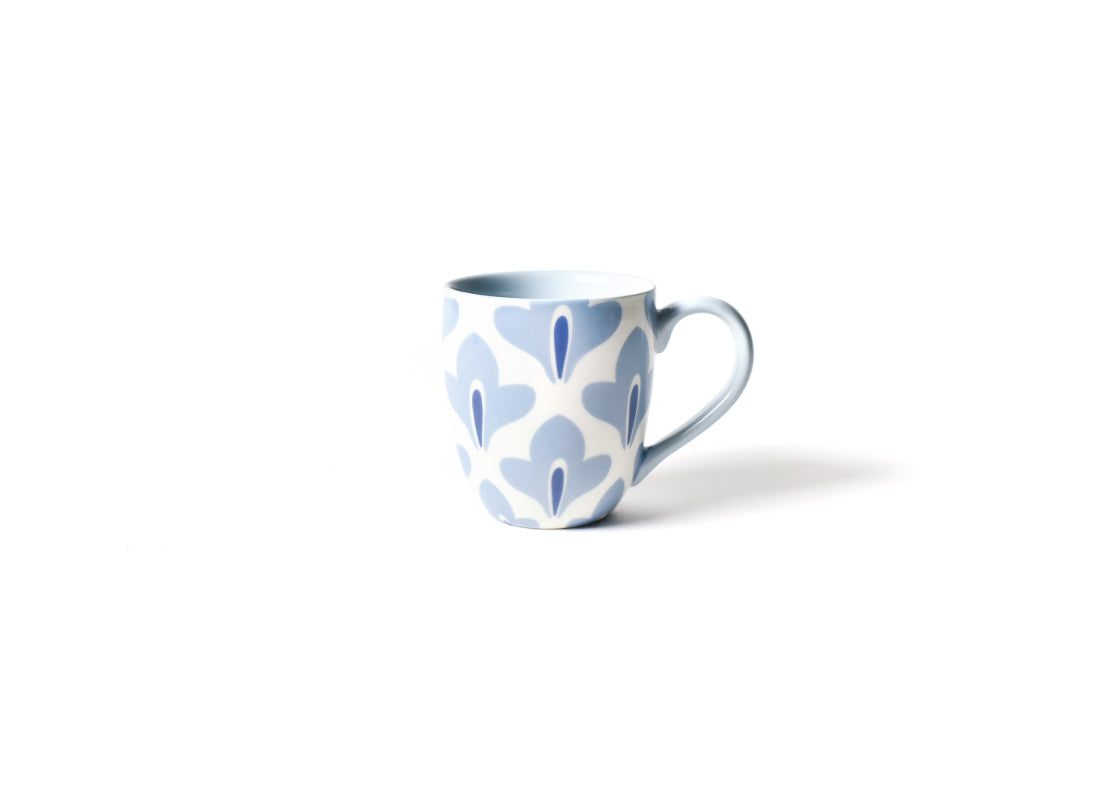 Back View of Iris Blue Sprout Mug with Large Comfortable Handle