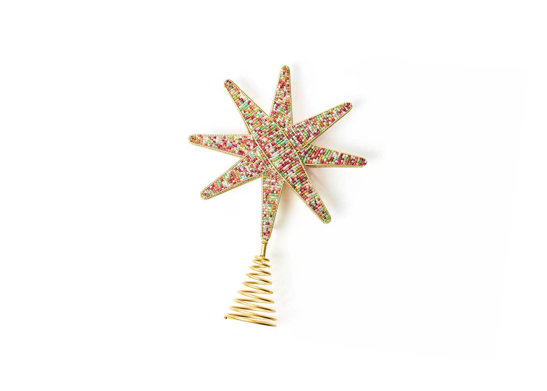 Overhead View of Multi Beaded Star Small Tree Topper