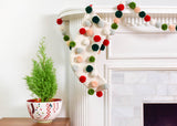 Footed Bowl Stockings Design Used as Planter by Holiday Mantle