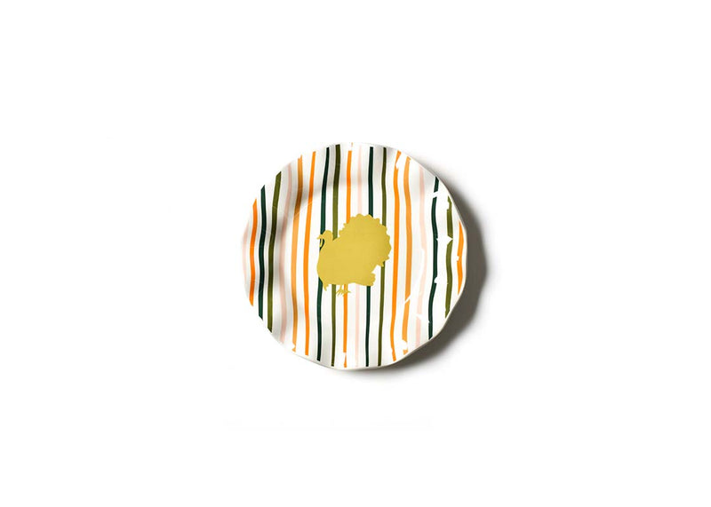 Colorful Stripes on Turkey Stripes Ruffle Plate