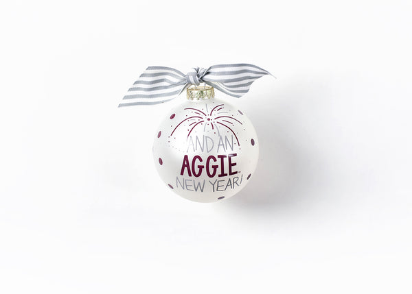 Texas A&m We Wish You Glass Ornament