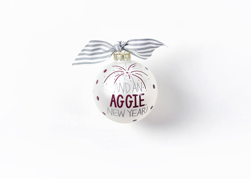 Texas A&m We Wish You Glass Ornament