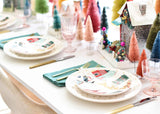 Personalization Available on Salad Plate Vintage Christmas Village Design
