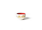 Christmas Village Appetizer Bowl with Gold Metalic Reindeer
