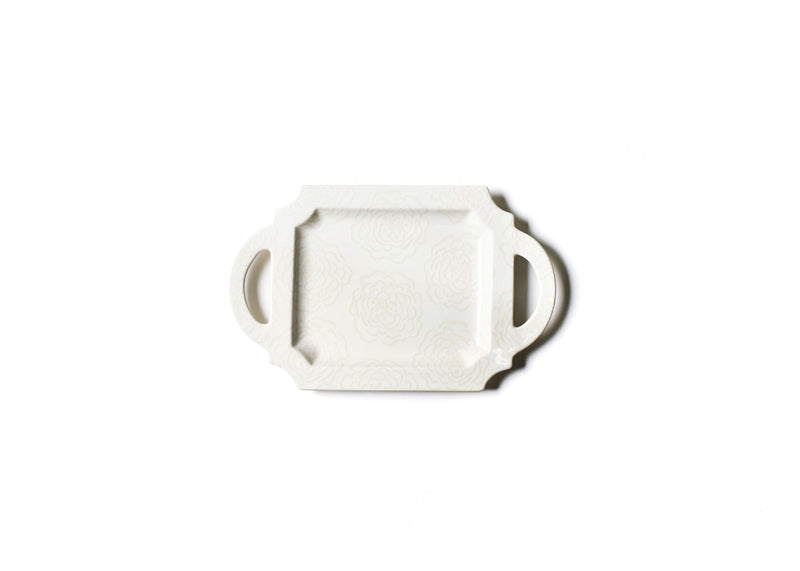 Ecru Floral Bridesmaid Handled Tray