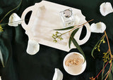 Ecru Floral Bridesmaid Handled Tray