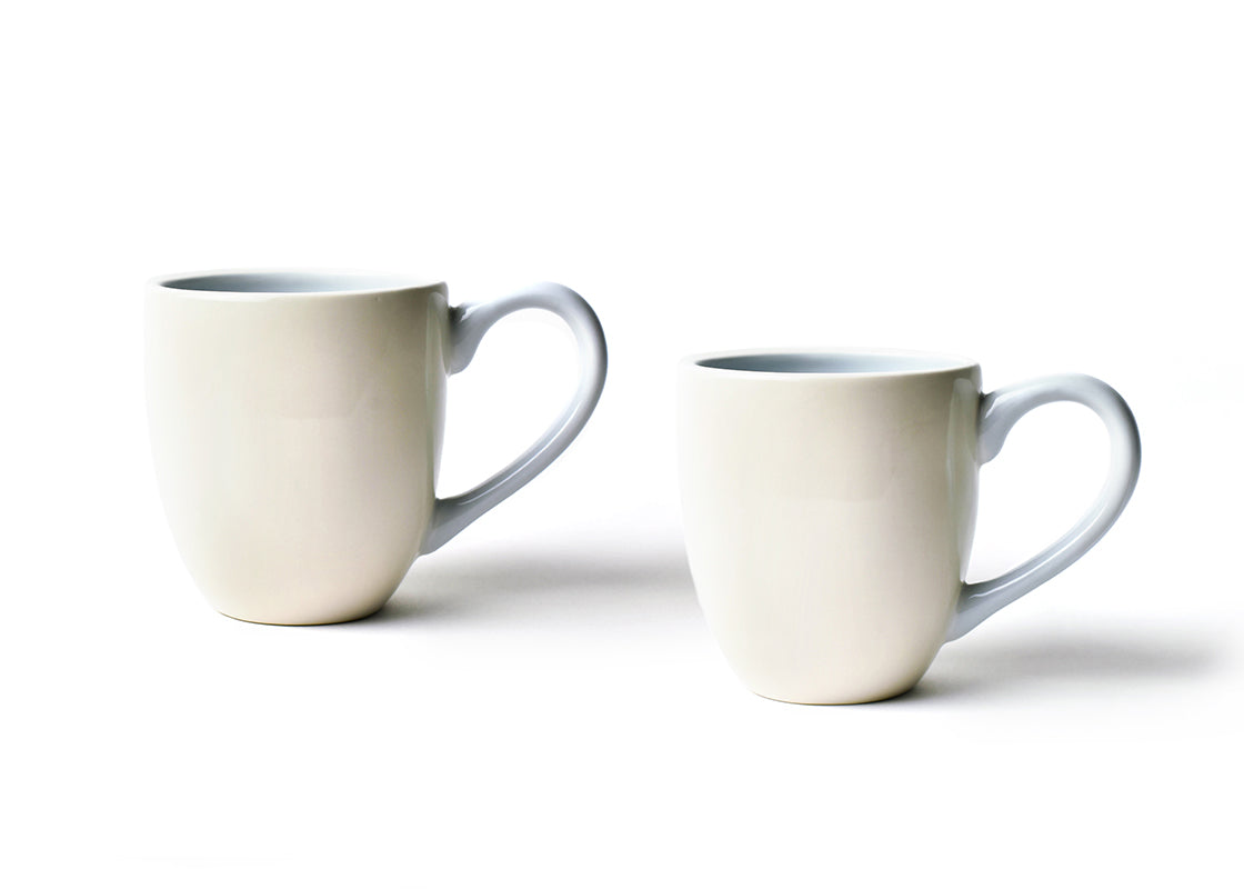 Back View of Large Comfortable Handles on Mr. and Mr. Mugs
