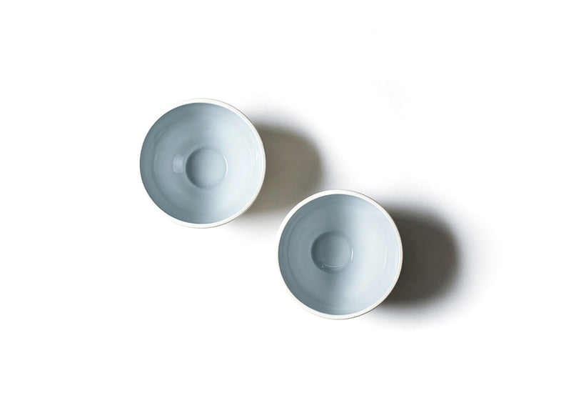 Interior View of His and Hers Footed Bowls, Set of 2
