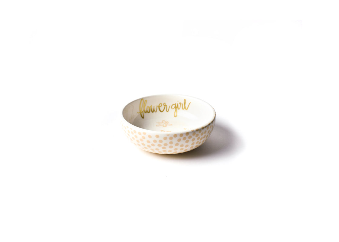 Front View of Blush Floral Flower Girl Dipping Bowl