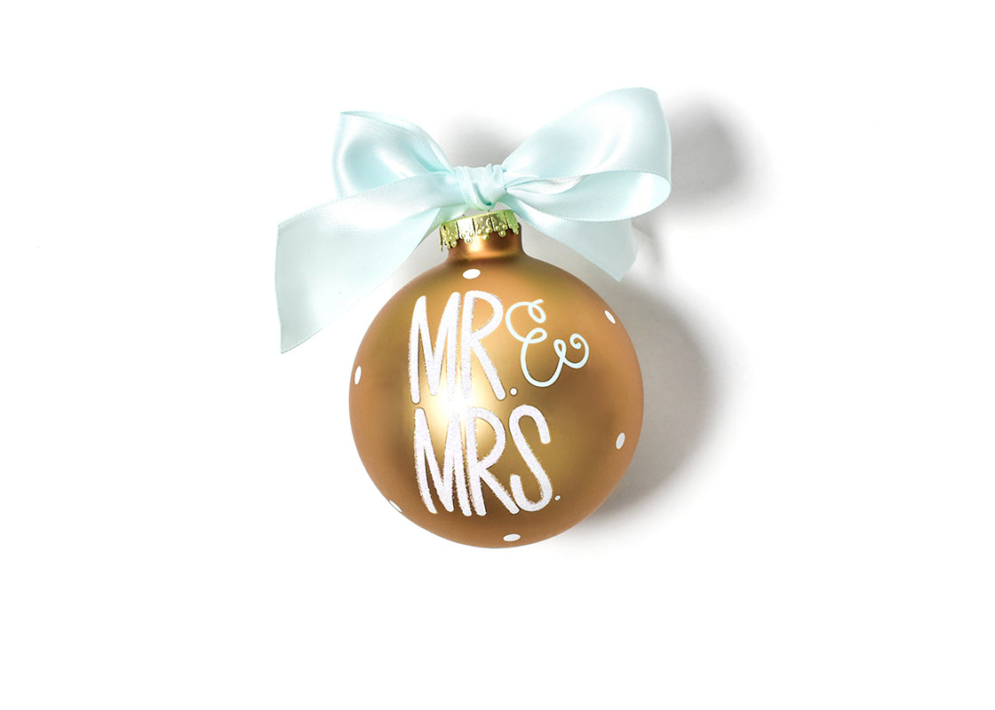 Front View of Mr. & Mrs. Glass Ornament